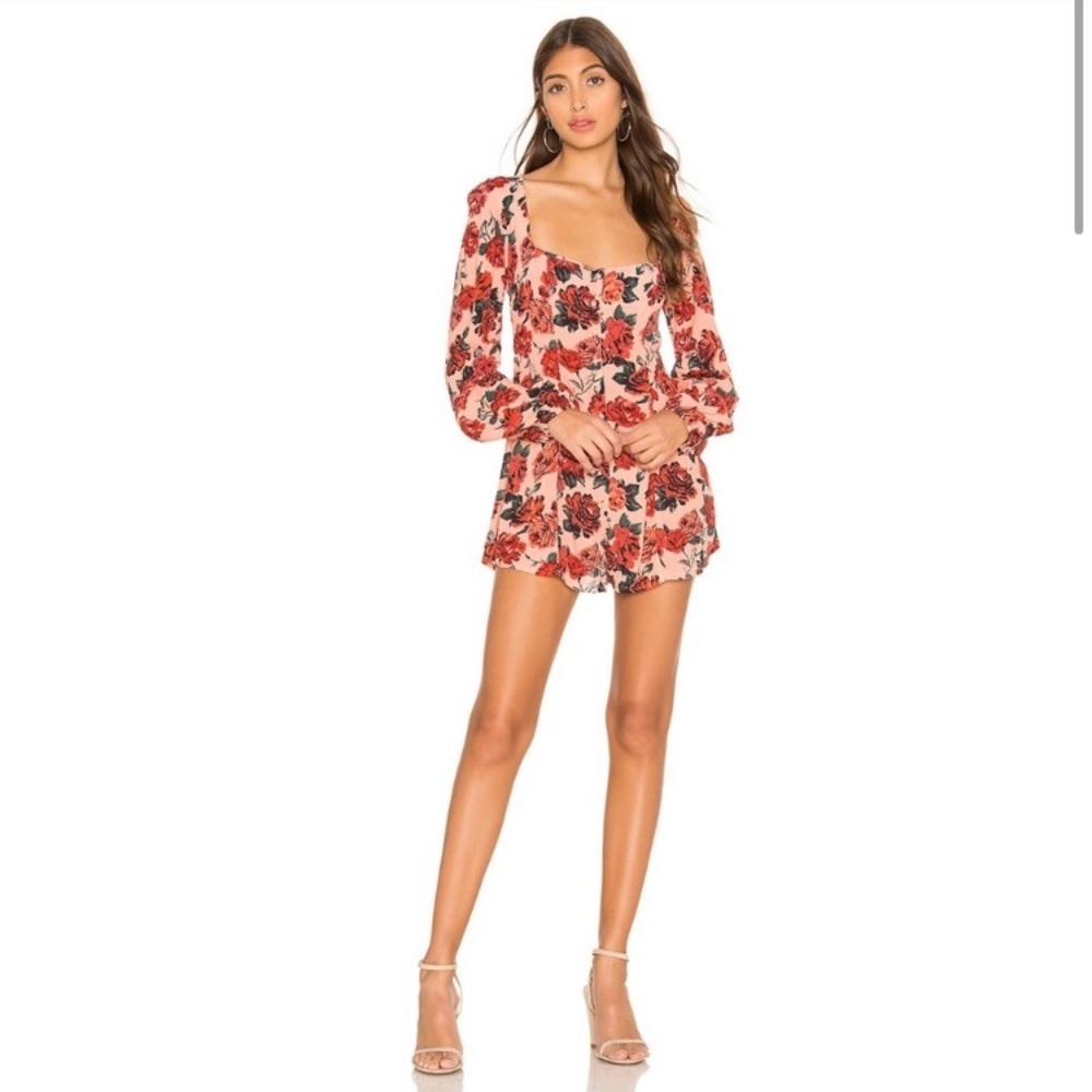 NEW Beach Riot Rose Floral Print Sailor Romper Size XS